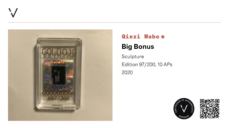 Qiezi Mabo | Big Bonus | View certificate