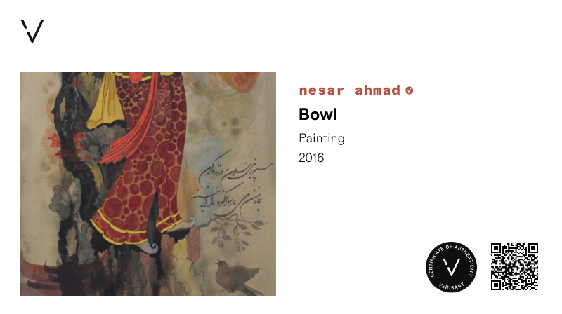 nesar ahmad | Bowl | View certificate