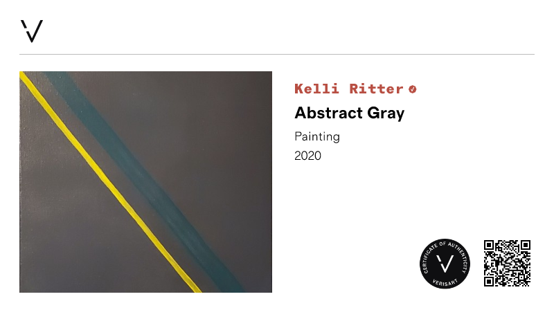 Kelli Ritter | Abstract Gray | View certificate