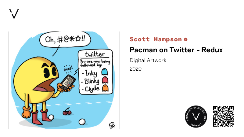 Scott Hampson | Pacman on Twitter - Redux | View certificate