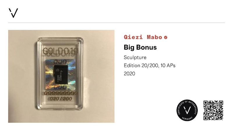 Qiezi Mabo | Big Bonus | View certificate