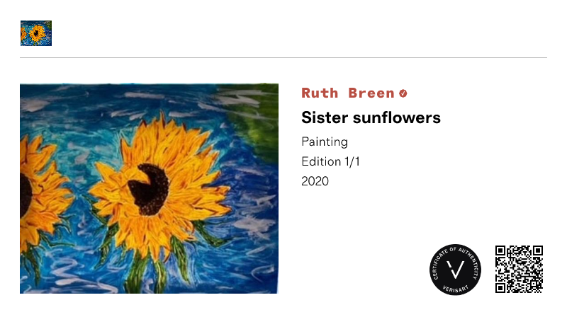 Ruth Breen | Sister sunflowers | View certificate