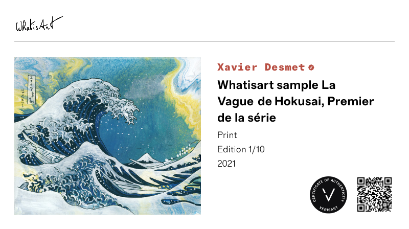 Xavier Desmet | Whatisart sample La Vague de Hokusai, Premier de la ...